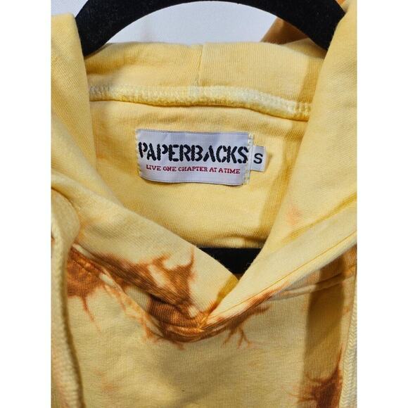Original Paperbacks Unisex Yellow Tie Dye Hoodie Oversize Size S NWT - Picture 4 of 15